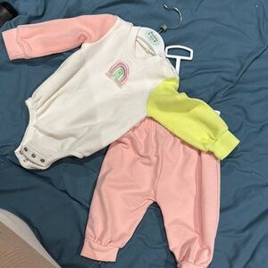 Colorful Baby Onesie and Pants Set